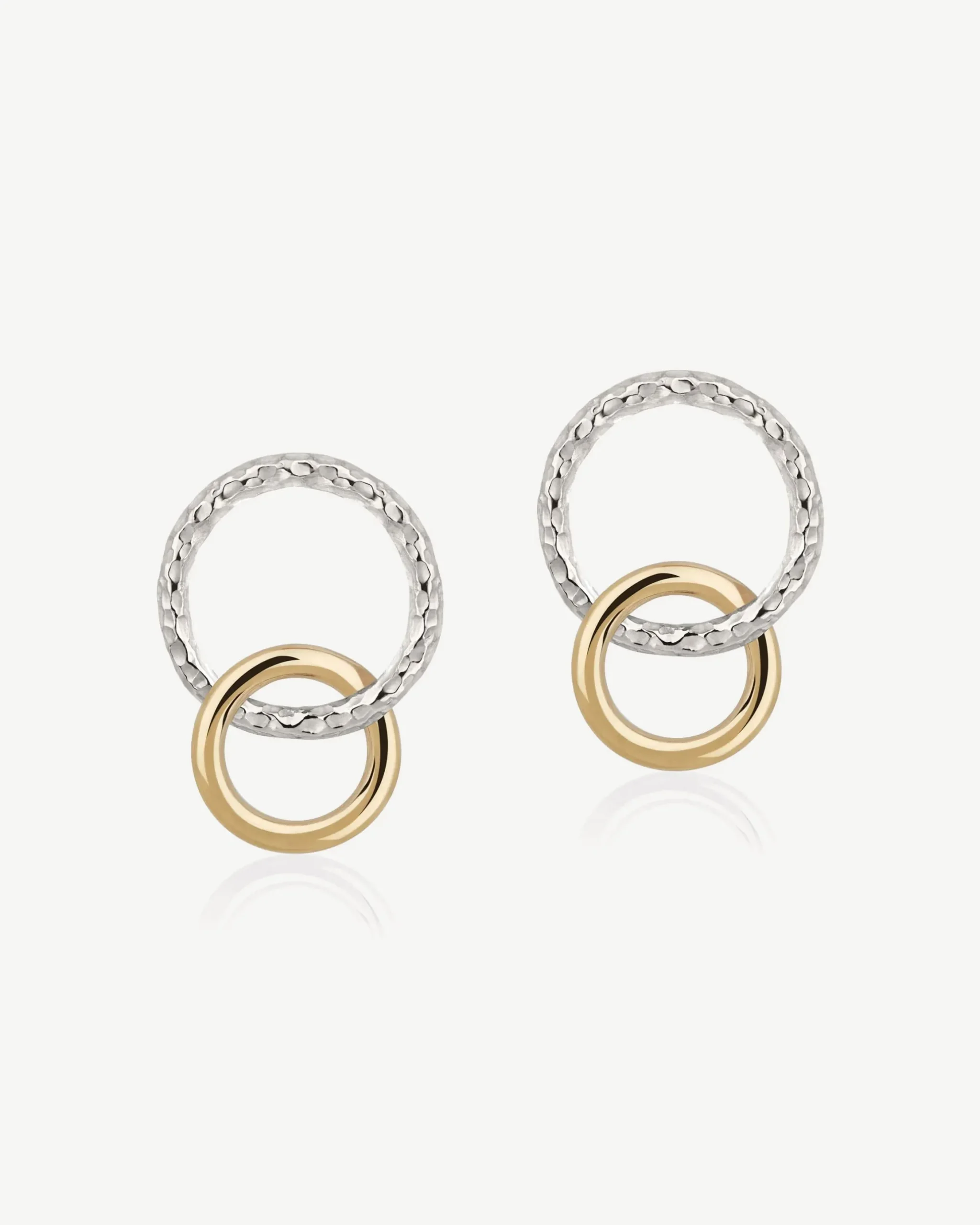 Halo Earrings - Sterling Silver/24 Carat Gold Gilded