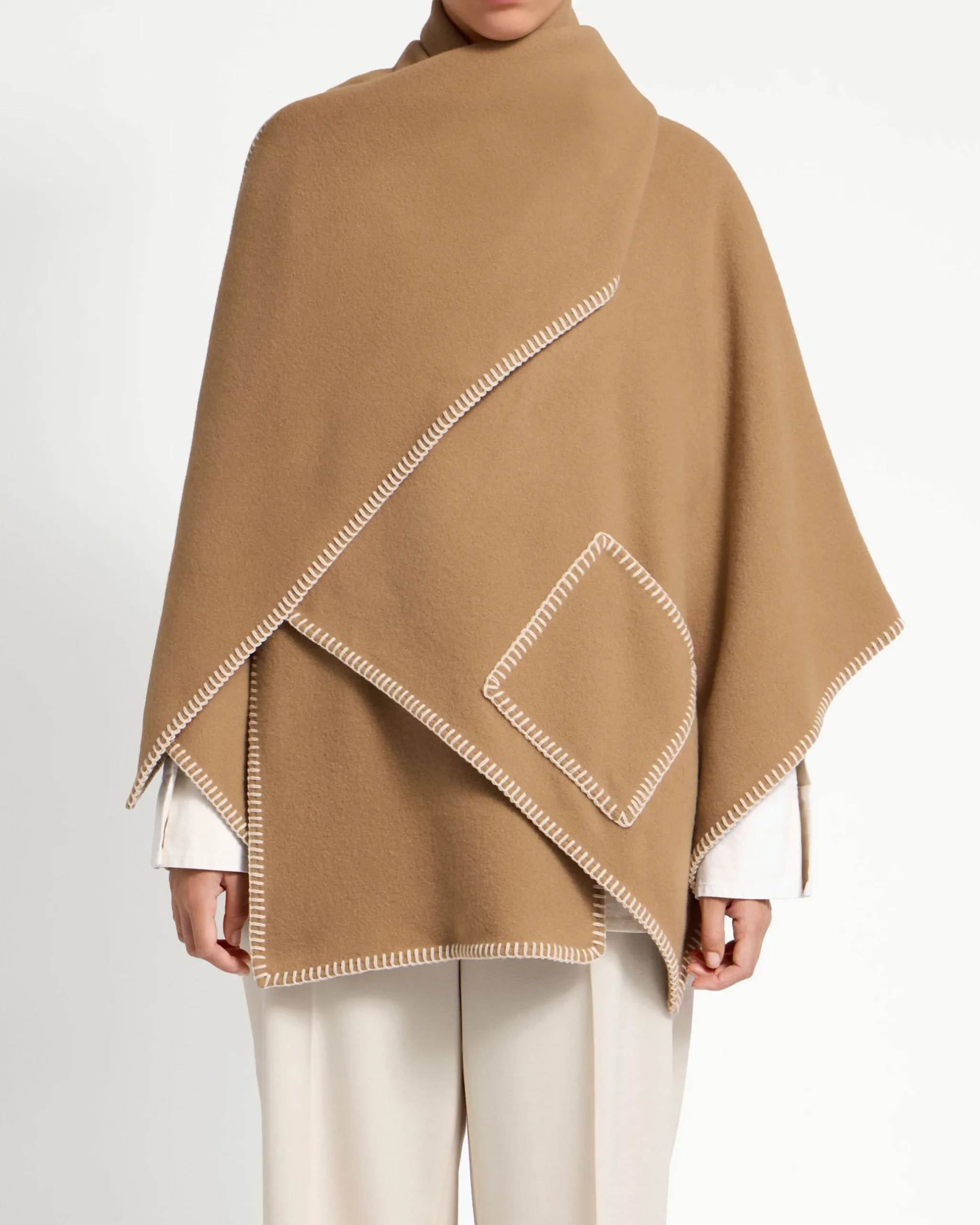 Iona Woven Pure Wool Cape