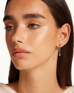 Music Bar Earrings - 22 Carat Gold Gilded