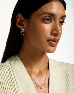 Pearl Cluster Necklace - 22 Carat Gold Gilded